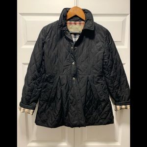 Girls Burberry quilted jacket